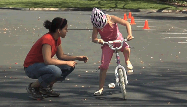 how to teach a kid to ride a bike with training wheels