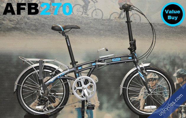NEW Folding bike - XDS Afb 270 - Grey Blue