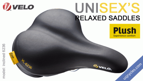 Velo Bicycle Comfort Saddle - 6236 (unisex)