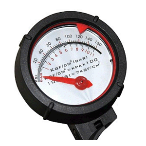 Bicycle pump pressure gauge