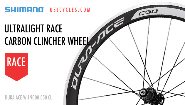 Ultralight Race Carbon Clincher Wheel - Shimano Dura Ace C50-CL ...