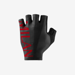 Castelli x AC Milan Race Short Gloves