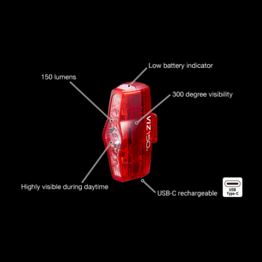 Cateye VIZ 150 Rear Light - Image 8